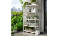 Rust-Resistant 5-Tier Storage Rack Steel Utility Shelving Unit Heavy Duty Metal Shelving Unit Open-Frame for Balcony, Kitchen, Living Room