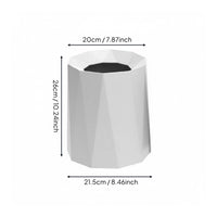 Modern Decorative Garbage Bin Nordic Design Double Layer Trash Can Large Capacity Geometric Trash Can for Living Room, Bedroom, Washroom