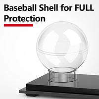 Acrylic Baseball and Card Display Case with Stand, Golf Ball Dustproof Showcase