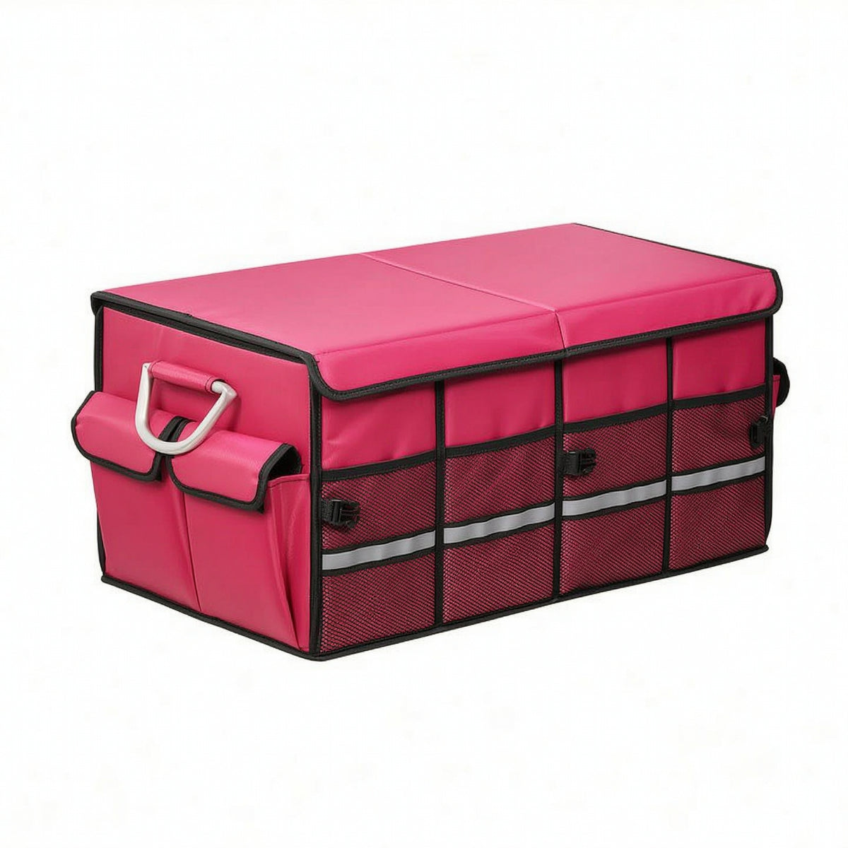 Car Trunk Storage Box with Lid Space-Saving for Travelers, Campers