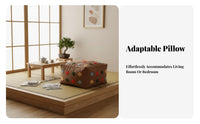 Woven Zabuton Comfortable Floor pouf Thick Padded for Living Room, Meditators