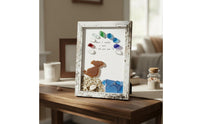 Sea Glass Dog Art Handmade Pet Memorial Frame Rustic Design for Tabletop Decor