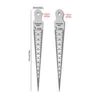 High Precision Stainless Steel Taper Gauge Rust Resistant Tapered Feeler Gauge Etched Markings Stainless Steel Clearance Ruler Long-Lasting for Machinists, Engineers, Mechanics, Manufacturing, Automotive, Construction