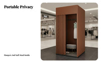 Easy Assembly Portable Changing Room Heavy-Duty Frame Portable Dressing Room Light Blocking Curtain Mobile Dressing Booth Large Space for Event Organizers, Market Vendors, Clothing Stores, Shopping Malls, Temporary Shops, Outdoor Markets