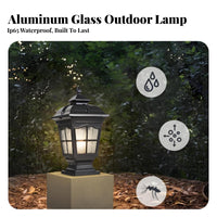 European Design Outdoor Pillar Lantern Waterproof Garden Column Lamp Weather Resistant for Courtyard, Pathway
