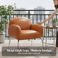 Single-Person Lazy Sofa Light Luxury Design Upholstered Armchair Space-Saving Ergonomic Comfort for Homeowners, Balcony, Bedroom