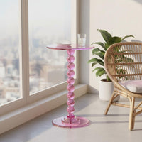 Contemporary Circular Side Table Minimalist Round End Table Mid-Period Influenced House Furniture for Sofa, Balcony