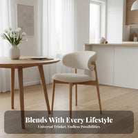 Upholstered Minimalist Chair Nordic and Design Armless Upholstered Dining Chair Space-Saving Ergonomic Design for Residents