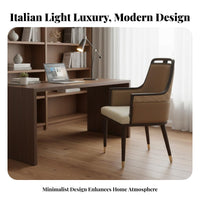 Curved spine Dining Chair Ergonomic spinerest Upholstered Armchair Padded Seat adaptable for Kitchen, Bedroom