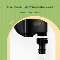 Water Flow Control Valve, Brass Double Outlet Shut-close Valve, Splitter Adapter for Washing Machine, Laundry, Kitchen Sink, Bathroom, Leak-resistant Design