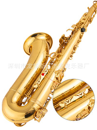 Bb Tenor Saxophone, Brass, Electrophoretic Gold Finish, for Beginners