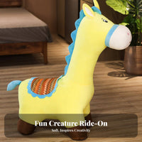Donkey-Shaped Seat Rideable Ride-on Toy Creative Decoration Soft Exterior for Toddlers, Parents, Playroom, Nursery, Kindergarten