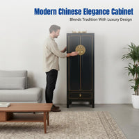 Bedroom Solid Wood Wardrobe, Double Door Cabinet, Modern Chinese Style, Living Room Storage, Vintage Standing Closet, Luxury Design, 2025 Model