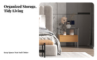 Single-Drawer Nightstand Modern design & aesthetic Bedside Cabinet Narrow dimension for Bedroom