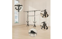 Installationassembly-Free Folding Garment Rack Foldable Telescoping Clothes Rack Portable Collapsible for Students, Bedrooms