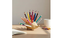 Cute Cartoon Hedgehog Holder Multifunctional Hedgehog Pen Holder Multipurpose Resin Desk Organizer for Kids
