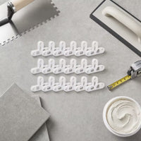 100 Pieces White Translucent T-Shaped Tile Spacer Cross-Style T Shaped Tile Spacer Straight Grout Lines Building Supply Easy to Remove for Floor Tiling