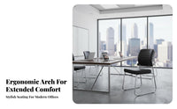 Sled Base Visitor Chair Minimalist Design Armless Sled Base Chair Lightweight Stackable Design for Conference Attendees