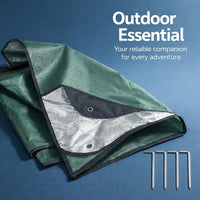 Emergency Blanket Foil, Thermal Blanket for Camping 150x210cm, Insulated Ground  #variant:Green