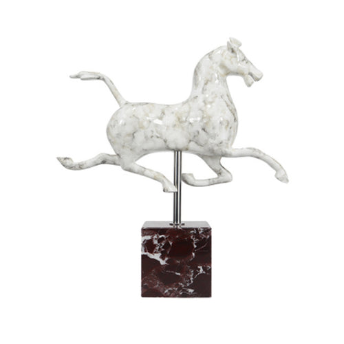 Horse Statue with Base Modern Tabletop Ornament Abstract for Interior Designers