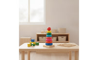 Wooden Stacking Piling Toy Rainbow Piling Toy Educational Rainbow Stacker for Young Children, Infants, Nursery, Preschool