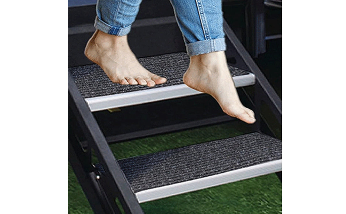 4 Pieces RV Step Cover Travel Trailer Stair Carpet Resistant Travel Trailer Stair Rug for Pet Owners