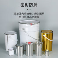 Round Metal Paint Bucket with Handle 1L 4L 5L 6L 18L 20L Tinplate Chemical Bucket