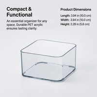 Clear Drawer Organizers Bins, Transparent Desk Organizer Trays, Makeup Drawer Organizer, Organizer Trays for Vanity, Crystal Clear Storage Containers