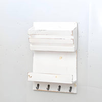 Wooden Wall Mail Holder Space Saving Rustic Letter Rack Decorative for Office