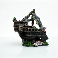 Resin Shipwreck Aquarium Decoration for Fish Tank and Reptile Hideout