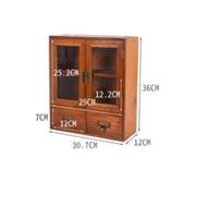 Desktop Cabinet Distressed Desk Organizer Compact for Vanity