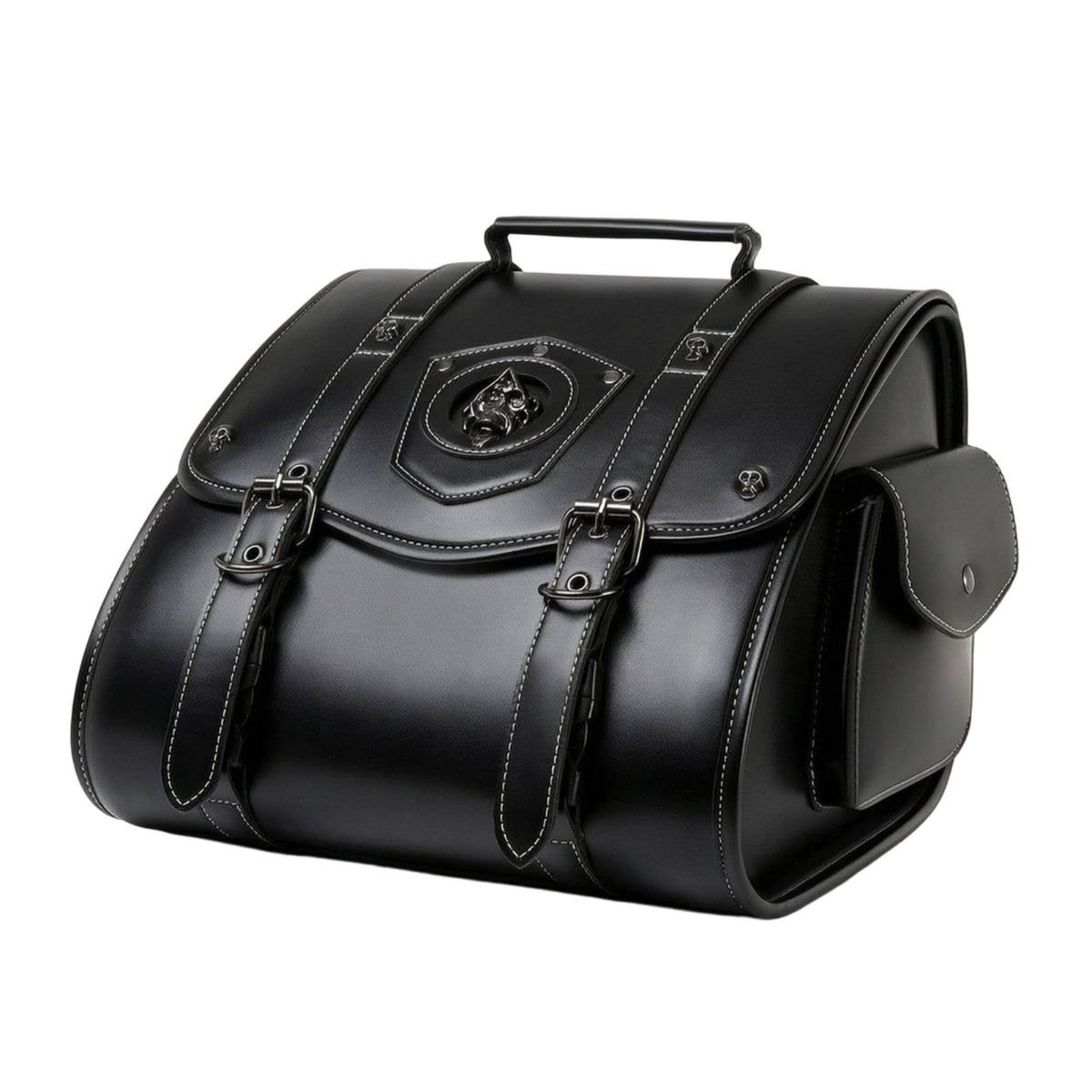 Motorcycle Hanging Bag Black Motorcycle Bag with  Strap Easy to Clean for Commuters