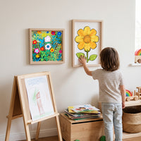 Kids' Art Display Acrylic & Wood Picture Frame for Kindergarten Drawings