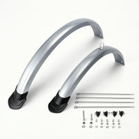 Sturdy Bike Mudguard Set with Hardware Glossy Full-Coverage Bike Fenders Lightweight Full Coverage Mudguard Set Stable for City Riding