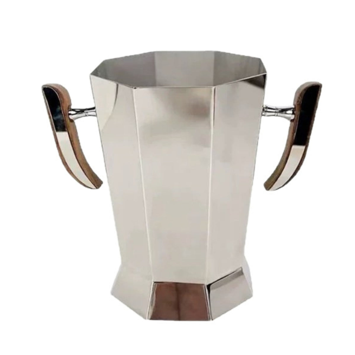 Ice Bucket with Handles Mirror-Polished Refreshment Holder with Handles Double-Handled Bottle Chiller for Hosts, Weddings