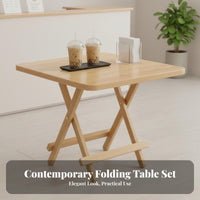 Space Saving Kitchen Table Set Multipurpose Space Saving Kitchen Table Foldable Dining Set Sturdy Construction for Cafe, Balcony