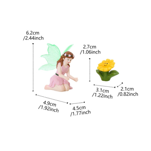 Resin Garden Fairy Statue Gift Creative Garden Fairy Statue Weather-Resistant Home Decor for Outdoor, Patio
