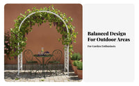 Rustproof Aluminum Alloy Arbor Metal Garden Arch Powder Coated Finish Garden Archway Heavy Duty for Homeowners, DIY Enthusiasts, Event Planners, Outdoor, Backyard, Patio