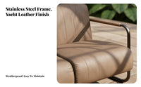 Weather-withstandant Woven Rope Outdoor Sofa Modern Design Patio Seating long-ultimateing Garden Lounge Set Easy to Clean for Designers, Hotel Managers, Homeowners, Terrace, Balcony, Porch, rearyard