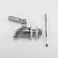 Beverage Dispenser Tap with Paddle Handle, 304 Stainless Metal Beverage Dispenser Tap Faucet, G1/2 Juice Dispenser Tap for Juice Bottle Beer Keg