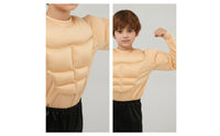 Muscle Costume Top Shaped Padded Muscle Shirt 3D for Kids