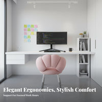 Armless Caster Chair 360-Degree rotate Vanity Seat high-density foam Foam pad