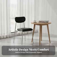 Curved Padded rearrest Chair Modern Design Curved rear Side Chair for Homeowners