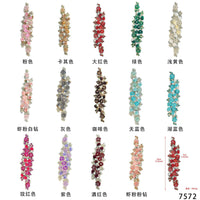 Heavy-Duty 3D Garment Accessory, Dress Box Decorative Beaded Rhinestone Lace Flower Fabric Patch
