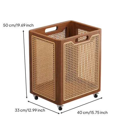 Fruit and Vegetable Storage Rack Easy Mobility Vegetable Storage Cart with Wood Top Large Capacity Rolling Utility Cart with Baskets