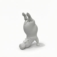Hippopotamus Figurine Sculpted Hippo Statue for Bookshelf, Office Desk