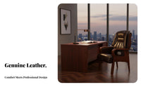 Reclining Computer Chair Managerial Decompresssign Rotating Seat Highspine-Supporting Thick Padding for Managerials