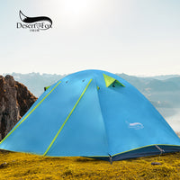 Desert Fox Single Person Double Layer Camping Tent with Aluminum Poles, Waterproof and Windproof