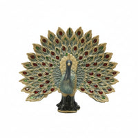 Peacock Figurine Ornate Peacock Statue Classical Scultura Decorativa for Entryway, Display Cabinet
