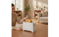 Compact Two-Slice Toaster Automatic Lift up Bread Toaster Lightweight Appliance Space-Saving for Singles, Students, Small Kitchens, Dorm Rooms, Apartments